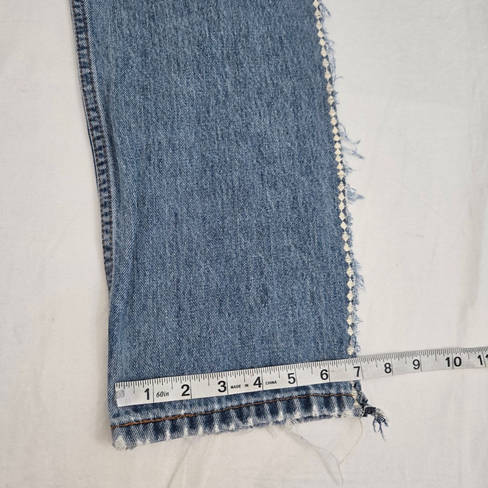 VTG Levis 550 Jeans Reworked Inside Out Custom Exposed Pockets Blanket Stitch 26 - Picture 7 of 11